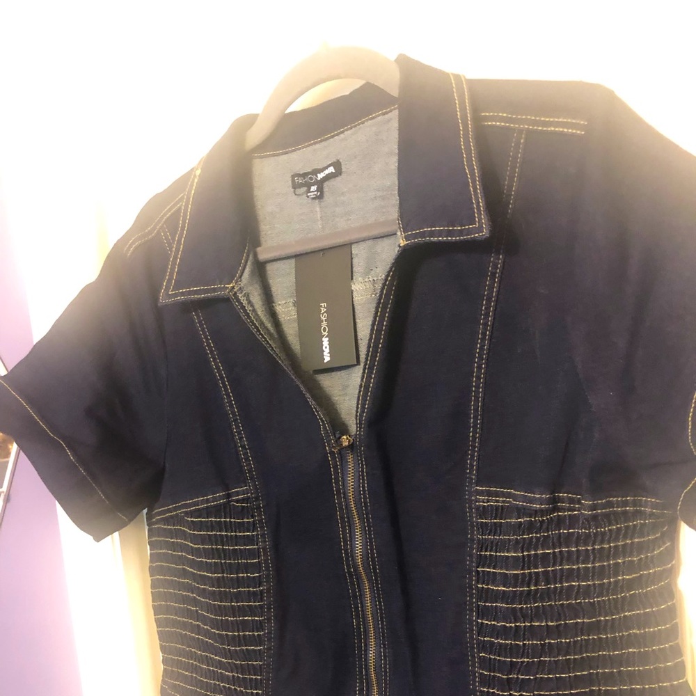 Fashion Nova Denim Jumpsuit